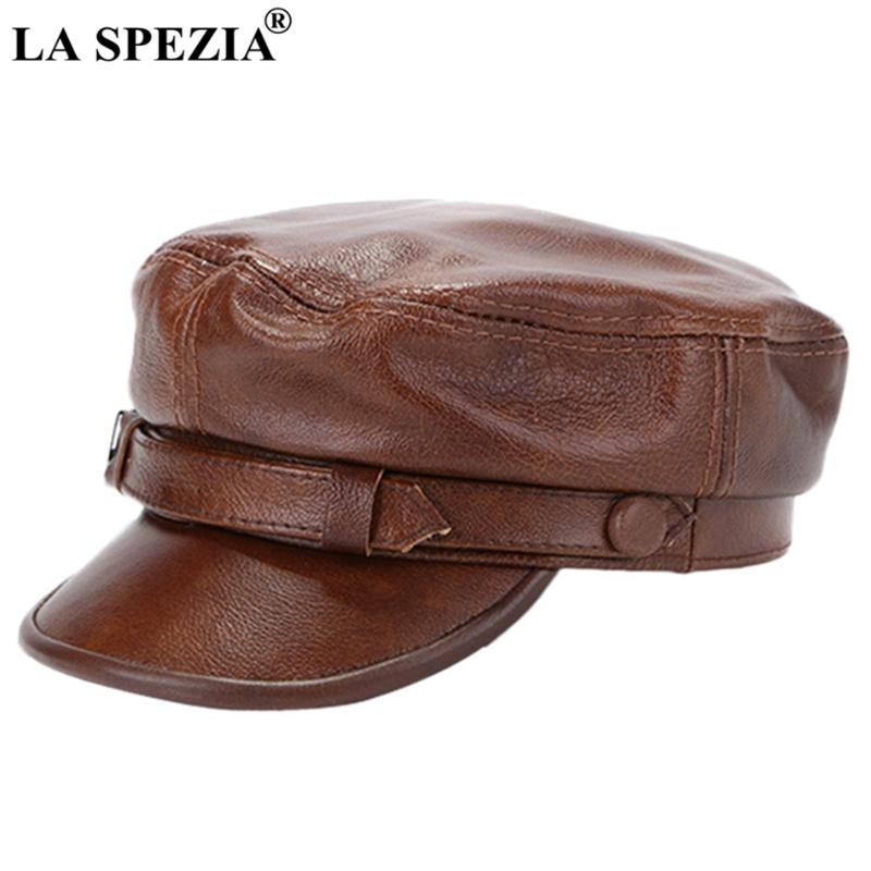 Wide Brim Hats Brown Military Captains Hat Men Genuine Cow Leather Sboy Cap Flat Women Autumn Winter Luxury Designer Sailor Caps, Black cap
Wide Brim Hats Brown Military Captains Hat Men Genuine Cow Leather Sboy Cap Flat Women Autumn Winter Luxury Designer Sailor Caps, Black cap