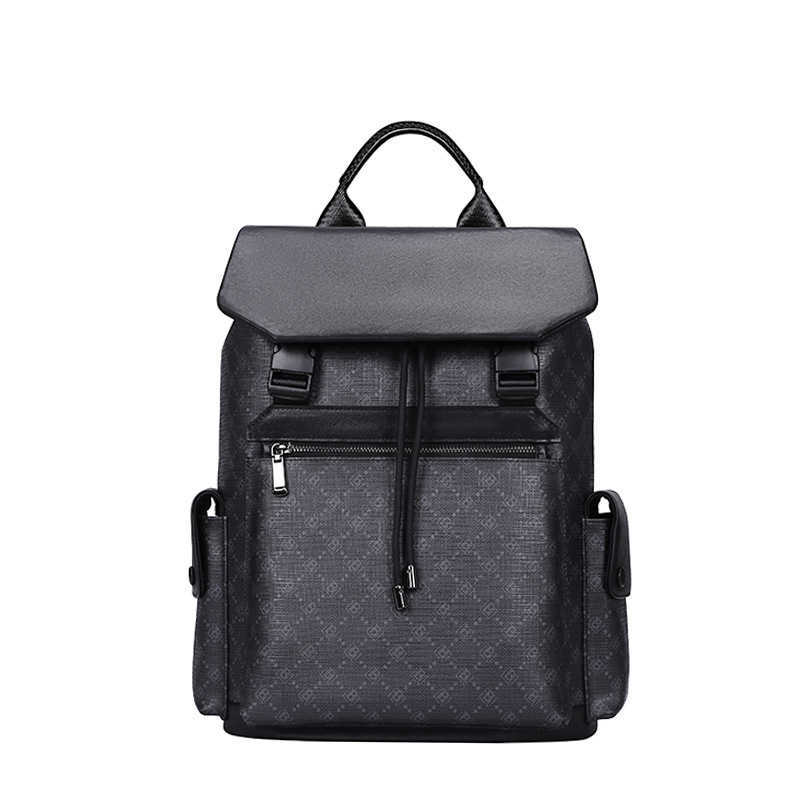 New Fashion Men's Backpack Fashion Print Large Capacity 15.6-inch Computer Schoolbag Travel Leather Backpack, Black
New Fashion Men's Backpack Fashion Print Large Capacity 15.6-inch Computer Schoolbag Travel Leather Backpack, Black