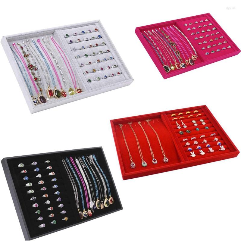 Jewelry Pouches SZanbana 10Slots Rings & 8 Hooks Velvet Showcase For Necklaces Box Organizer Display Storage Holder Ring Tray Gift Idea
Jewelry Pouches SZanbana 10Slots Rings & 8 Hooks Velvet Showcase For Necklaces Box Organizer Display Storage Holder Ring Tray Gift Idea