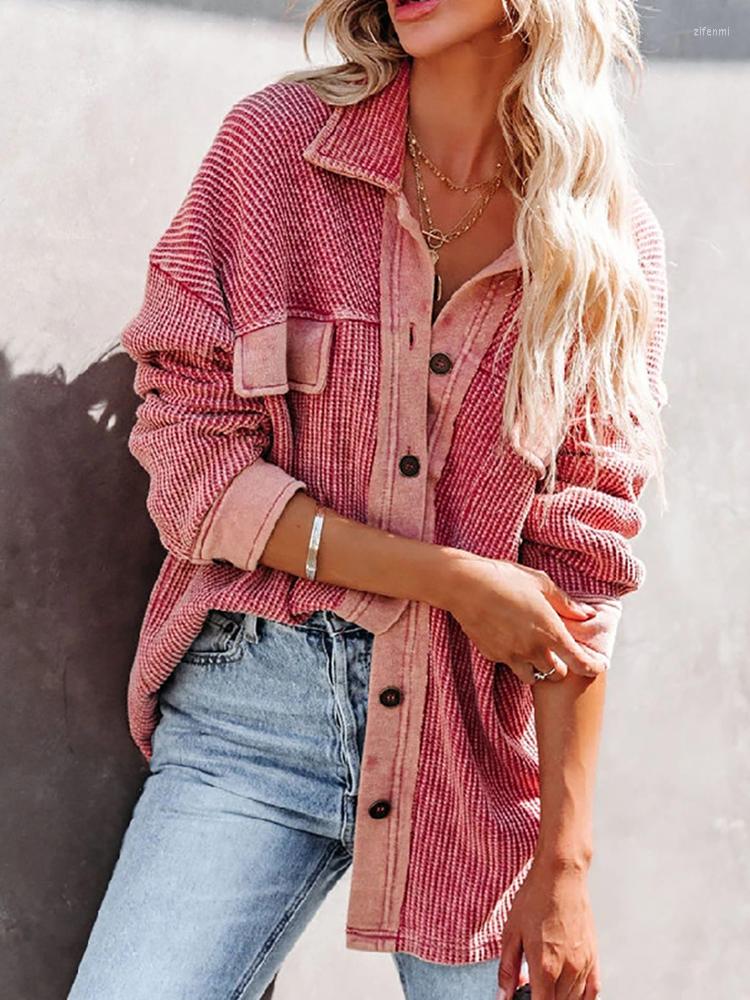 Women' Jackets Women Casual Button Patchwork Shirts Streetwear Lapel All Season Solid Outerwear Loose Female Vintage Long Sleeve Coat, 02 dark pink
Women' Jackets Women Casual Button Patchwork Shirts Streetwear Lapel All Season Solid Outerwear Loose Female Vintage Long Sleeve Coat, 02 dark pink