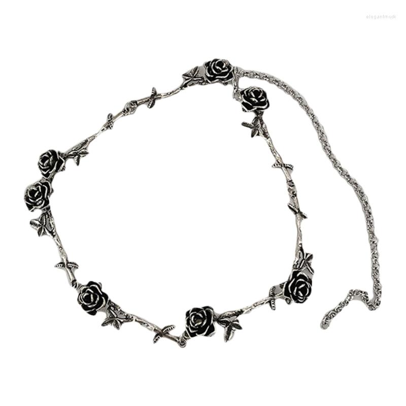 Pendant Necklaces Gothic Camellia Flower Clavicle Chain Necklace Rose Choker Halloween
Pendant Necklaces Gothic Camellia Flower Clavicle Chain Necklace Rose Choker Halloween