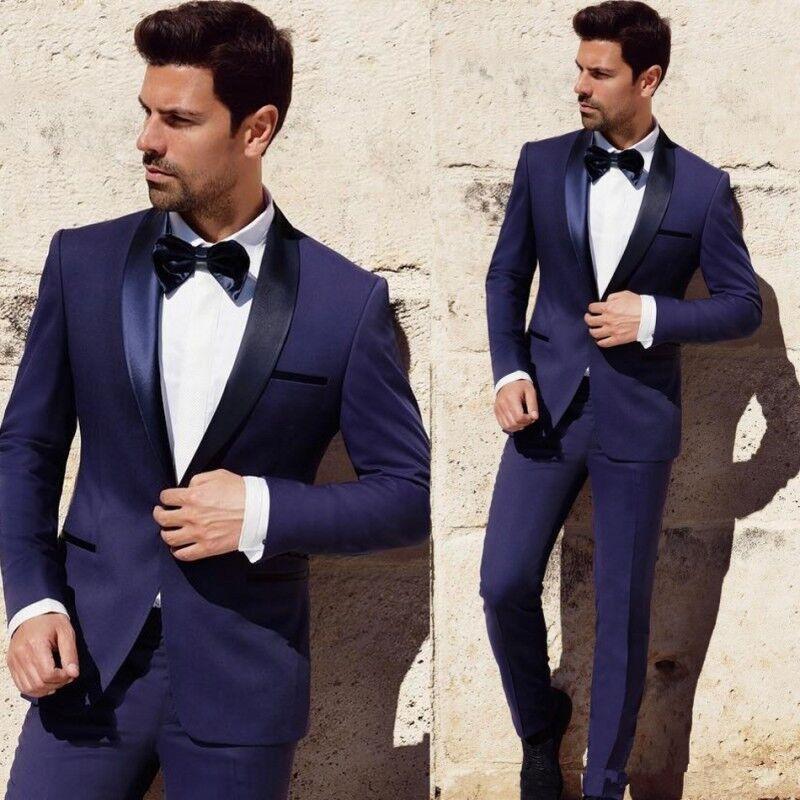 Men's Suits Style Groomsmen Navy Blue Groom Tuxedos Shawl Satin Lapel Men Wedding Man 2 Pieces ( Jacket Pants Tie ) C542, Black
Men's Suits Style Groomsmen Navy Blue Groom Tuxedos Shawl Satin Lapel Men Wedding Man 2 Pieces ( Jacket Pants Tie ) C542, Black