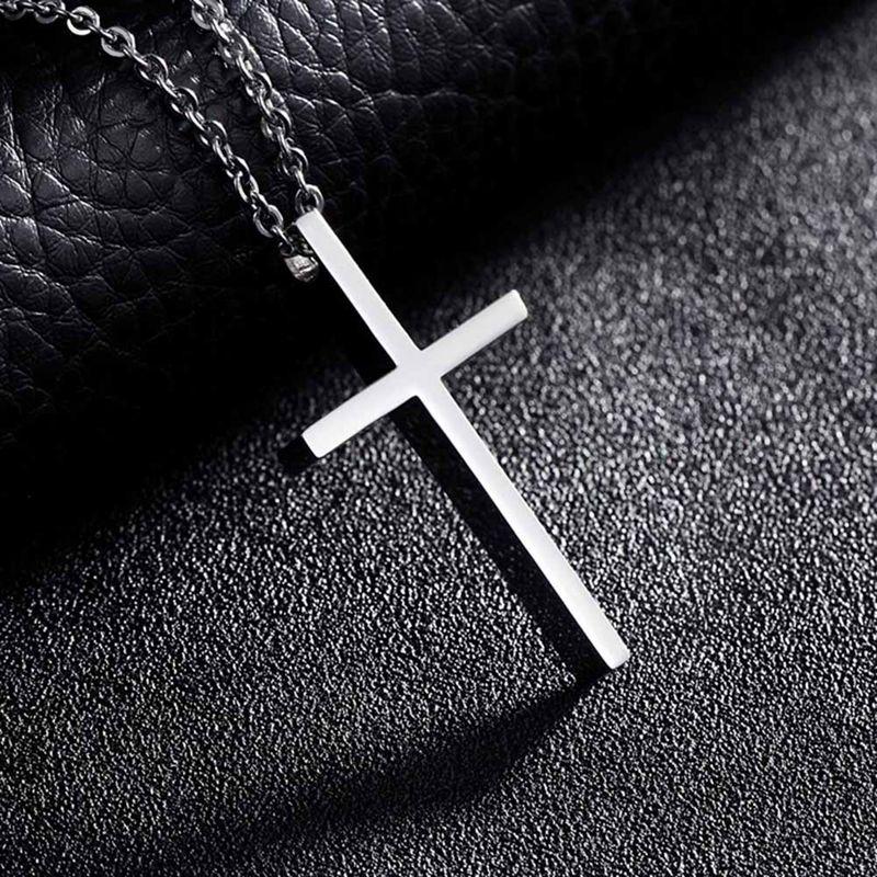 Pendant Necklaces Titanium Steel Cross Necklace For Men Women Minimalist Jewelry Male Female Prayer Chokers Silver Color Gift
Pendant Necklaces Titanium Steel Cross Necklace For Men Women Minimalist Jewelry Male Female Prayer Chokers Silver Color Gift