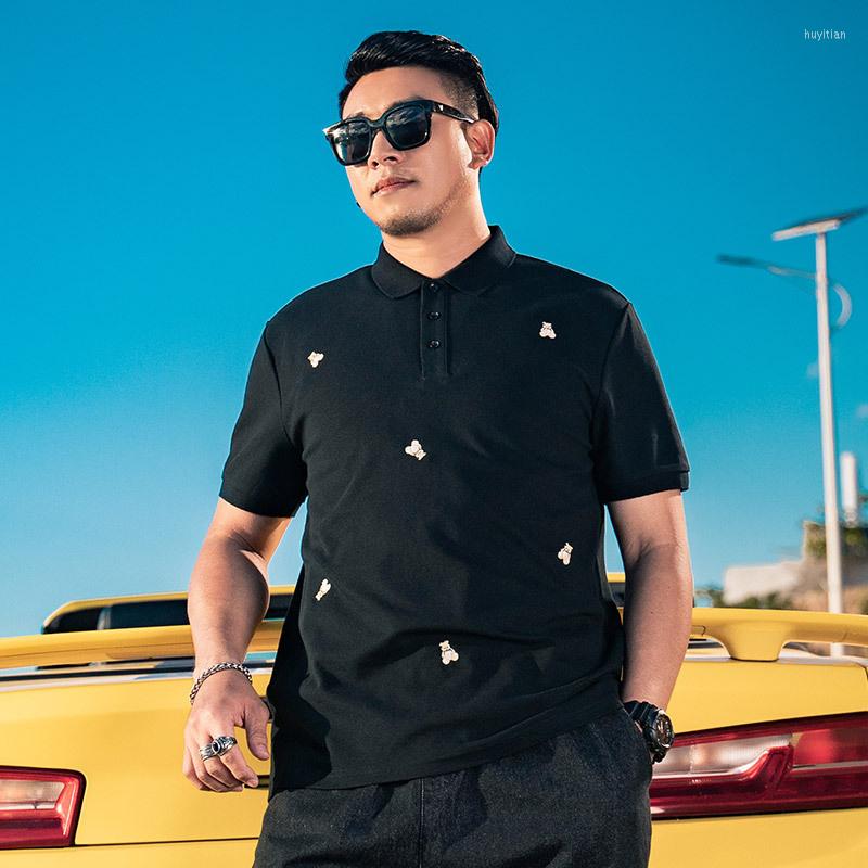Men's T Shirts Large Men's Fashion Brand Trendy Fat Short Sleeved Polo Shirt Plus Loose Embroidered Lapel T-shirt, Black
Men's T Shirts Large Men's Fashion Brand Trendy Fat Short Sleeved Polo Shirt Plus Loose Embroidered Lapel T-shirt, Black