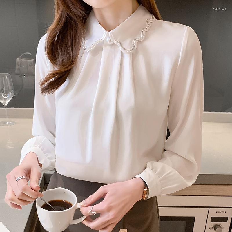 Women' Blouses Fashion Elegantes 2023 Autumn White Long Sleeve Satin Blouse Lace Solid Chiffon Shirt Women' Tops Mujer Blusas Casual
Women' Blouses Fashion Elegantes 2023 Autumn White Long Sleeve Satin Blouse Lace Solid Chiffon Shirt Women' Tops Mujer Blusas Casual