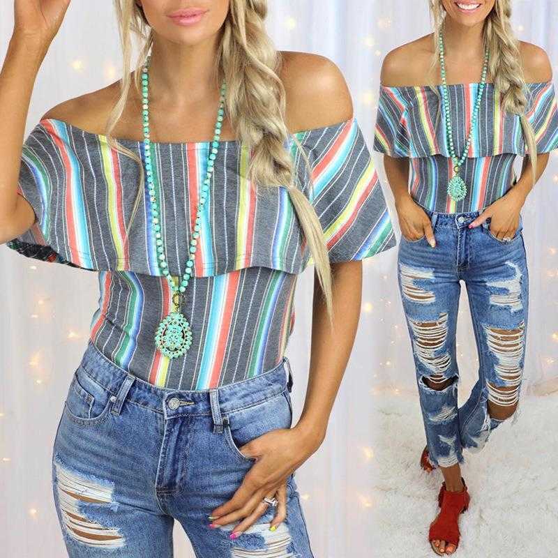 Spring And Womens Blouses Summer Striped Printed Sleeveless Off Neck Casual Top, Color stripe
Spring And Womens Blouses Summer Striped Printed Sleeveless Off Neck Casual Top, Color stripe