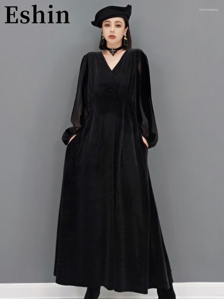 Casual Dresses Eshin 2023 Spring Long Sleeves V-Neck Dress For Women Loose High Waist Elegant Chic Black Vestido Robe Trend TH1987
Casual Dresses Eshin 2023 Spring Long Sleeves V-Neck Dress For Women Loose High Waist Elegant Chic Black Vestido Robe Trend TH1987