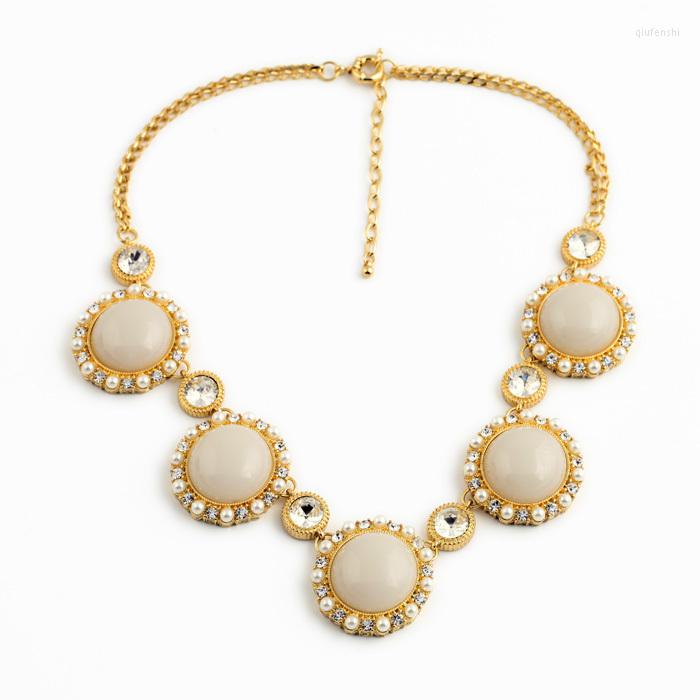 Choker Resin Glass Zinc Alloy Rhinestone Simulated Pearl Inlay Simple Round Opaque Big Charm Necklace
Choker Resin Glass Zinc Alloy Rhinestone Simulated Pearl Inlay Simple Round Opaque Big Charm Necklace