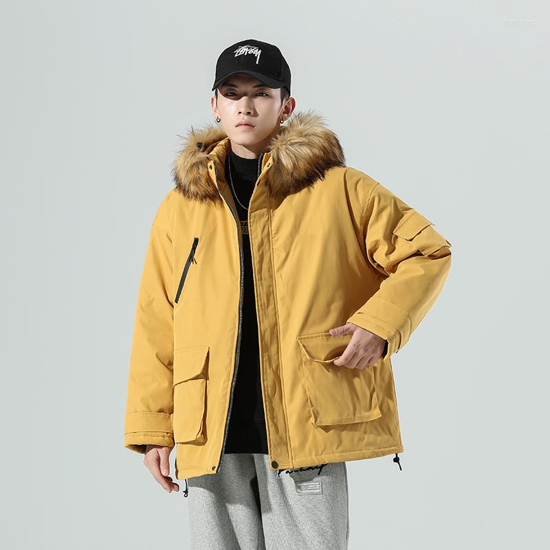 Men' Down Japanese Style Men Autumn Winter Warm Parkas Big Fur Hat Loose Parka Coat Solid Color Plus Size Pocket Cotton Overcoat 3XL, Black
Men' Down Japanese Style Men Autumn Winter Warm Parkas Big Fur Hat Loose Parka Coat Solid Color Plus Size Pocket Cotton Overcoat 3XL, Black