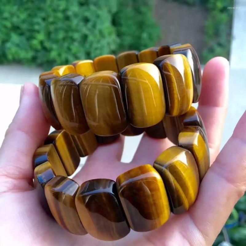 Strand Genuine Natural Yellow Tiger Eye Bracelets Women Men Powerful Stretch Crystal 18x11mm Rectangle Bead Bracelet Bangle
Strand Genuine Natural Yellow Tiger Eye Bracelets Women Men Powerful Stretch Crystal 18x11mm Rectangle Bead Bracelet Bangle