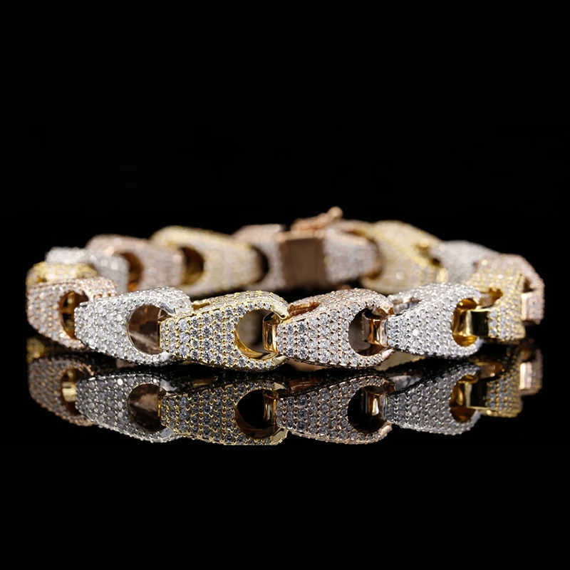 Pendant Necklaces Designer Jewelry custom Rapper Personally VVS1 Moissanite Miami Sier Iced Out hip hop Mens Cuban Link Bracelet