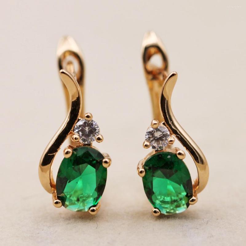 Hoop Earrings Trendy For Women's Gold Plated Earring With Green Stone Zircon Jewelry Women Anniversary Accessories
Hoop Earrings Trendy For Women's Gold Plated Earring With Green Stone Zircon Jewelry Women Anniversary Accessories