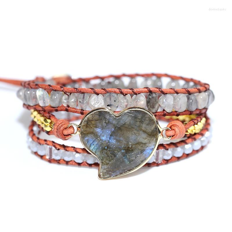 Strand Crystal Love Hand Woven Multi-layer Leather Bracelet Bohemian Lovers Women's Gift Gemstone
Strand Crystal Love Hand Woven Multi-layer Leather Bracelet Bohemian Lovers Women's Gift Gemstone