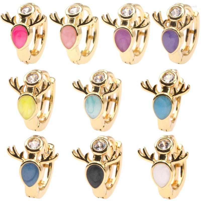 Hoop Earrings EYIKA Creative Design Colorful Enamel Deer For Women Cute Elk Zircon Brincos Jewelry Christmas Accessories Gifts
Hoop Earrings EYIKA Creative Design Colorful Enamel Deer For Women Cute Elk Zircon Brincos Jewelry Christmas Accessories Gifts