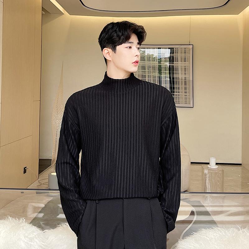 Men's T Shirts Turtleneck T-shirt Male Korean Style Stripe Long Sleeve Inner Men Streetwear Trendy Fashion Loose Tshirts Tops TeesMen's, T0264 brown
Men's T Shirts Turtleneck T-shirt Male Korean Style Stripe Long Sleeve Inner Men Streetwear Trendy Fashion Loose Tshirts Tops TeesMen's, T0264 brown