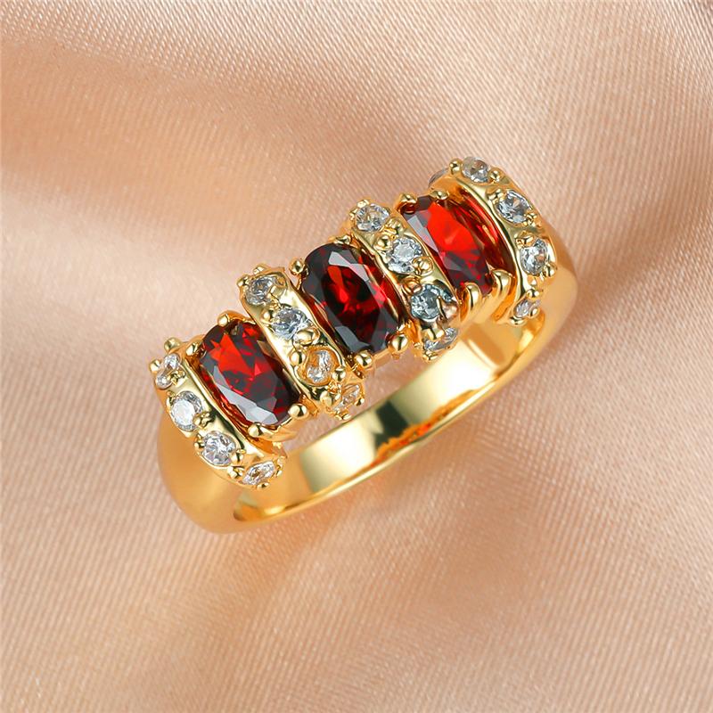Wedding Rings Charm Female Red Crystal Stone Ring Vintage Gold Color Thin For Women Cute Bride Oval Zircon Engagement RingWedding
Wedding Rings Charm Female Red Crystal Stone Ring Vintage Gold Color Thin For Women Cute Bride Oval Zircon Engagement RingWedding