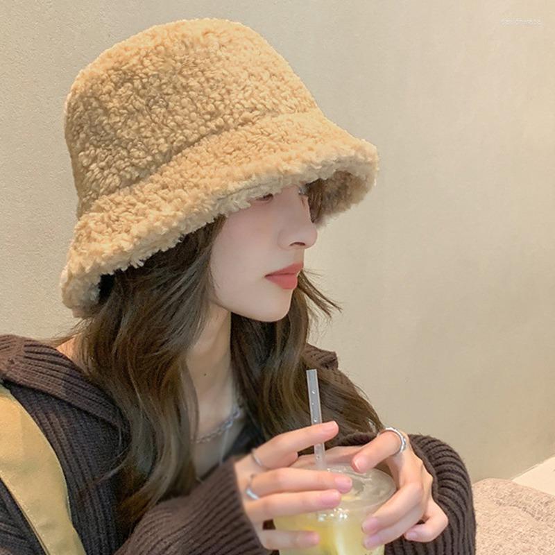 Berets Winter Women Faux Fur Bucket Hat Outdoor Warm Lamb Black Solid Fluffy Fishing Cap Panama
Berets Winter Women Faux Fur Bucket Hat Outdoor Warm Lamb Black Solid Fluffy Fishing Cap Panama