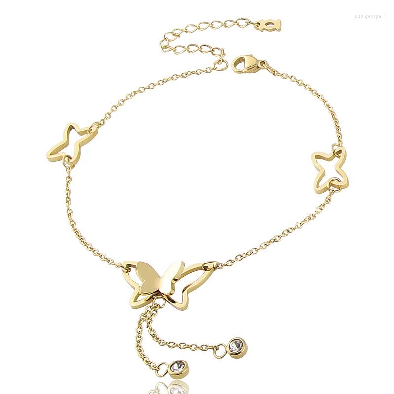 Charm Bracelets The Stainless Steel Butterfly Bangle Crystal Pendant Bracelet Is A Gift For Women Unique Design Jewelry Wholesale
Charm Bracelets The Stainless Steel Butterfly Bangle Crystal Pendant Bracelet Is A Gift For Women Unique Design Jewelry Wholesale