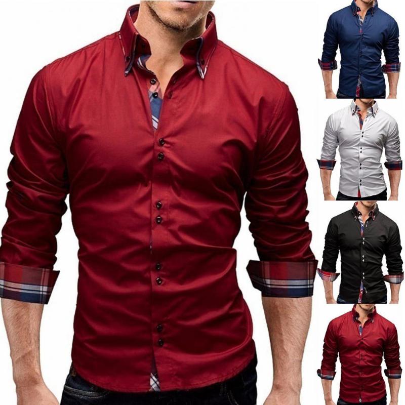 Men's Casual Shirts Useful Buttoned Down Men Standard T-shirt Dress Shirt Polyester Cardigan, Red
Men's Casual Shirts Useful Buttoned Down Men Standard T-shirt Dress Shirt Polyester Cardigan, Red