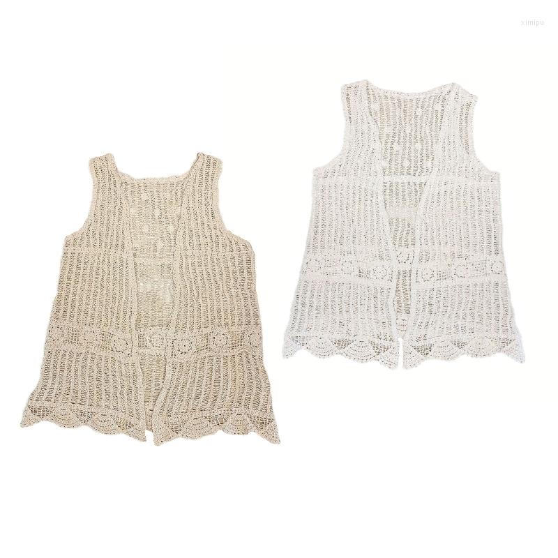 Women's Vests Women's Sleeveless Cardigans Hollow Knitted Vest Summer Open Front Cardigan Bohemia Top Loose Outwear, White
Women's Vests Women's Sleeveless Cardigans Hollow Knitted Vest Summer Open Front Cardigan Bohemia Top Loose Outwear, White