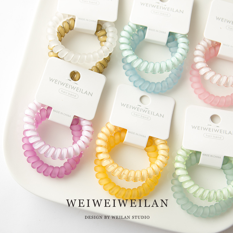 2pcs/set Telephone Wire Cord Gum Hair Tie 5cm Girls Candy Color Elastic Hair Band Ring Rope Bracelet Stretchy Scrunchy, Mix colors/5g
2pcs/set Telephone Wire Cord Gum Hair Tie 5cm Girls Candy Color Elastic Hair Band Ring Rope Bracelet Stretchy Scrunchy, Mix colors/5g