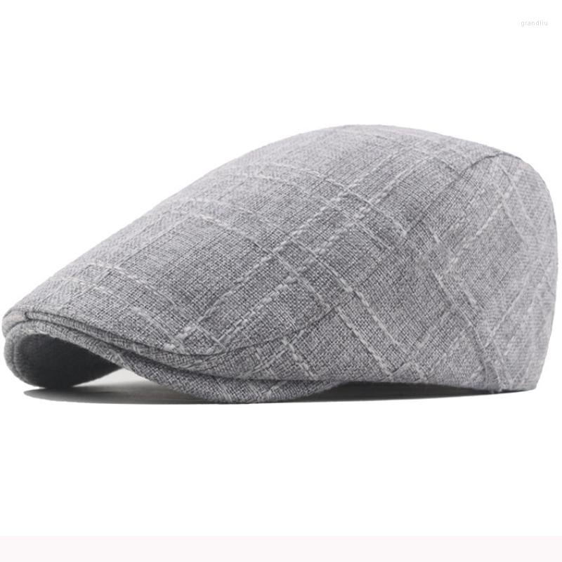 Berets HT3193 Men Women Cotton Linen Beret Hat Adjustable Retro Ivy Sboy Flat Cap Spring Summer Male Female Vintage, Grey back button
Berets HT3193 Men Women Cotton Linen Beret Hat Adjustable Retro Ivy Sboy Flat Cap Spring Summer Male Female Vintage, Grey back button