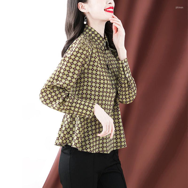 Women's Blouses Simulated Silk Shirt Women 2023 Spring Western Style O Neck Small Fashion Design Top Long Sleeve Casual Blouse Female Tops, Yellow
Women's Blouses Simulated Silk Shirt Women 2023 Spring Western Style O Neck Small Fashion Design Top Long Sleeve Casual Blouse Female Tops, Yellow