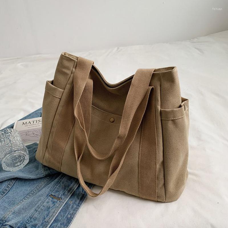Evening Bags Fashion Canvas For Women Handbag Large Capacity Shoulder Bag Solid Color Shopping Casual Female Messenger Totes, Khaki
Evening Bags Fashion Canvas For Women Handbag Large Capacity Shoulder Bag Solid Color Shopping Casual Female Messenger Totes, Khaki