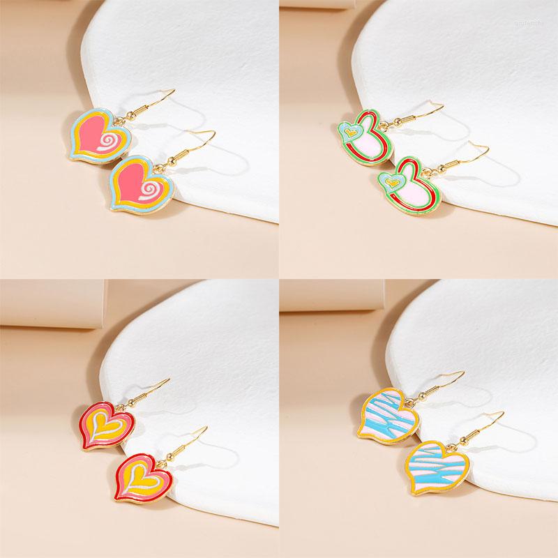 Dangle Earrings Cute Kawaii Heart Enamel Pendant Fashion Geometric Charms Ear Jewelry Party Gifts For Women Girls
Dangle Earrings Cute Kawaii Heart Enamel Pendant Fashion Geometric Charms Ear Jewelry Party Gifts For Women Girls