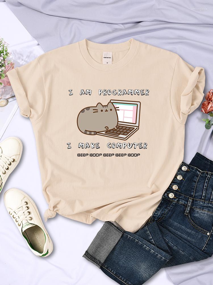 Women' T Shirts I Am Programmer Make Computer Cat Printed Women Clothes Funny T-shirts Casual Half Sleeve Creativity Loose Woman Tee, Dark green
Women' T Shirts I Am Programmer Make Computer Cat Printed Women Clothes Funny T-shirts Casual Half Sleeve Creativity Loose Woman Tee, Dark green