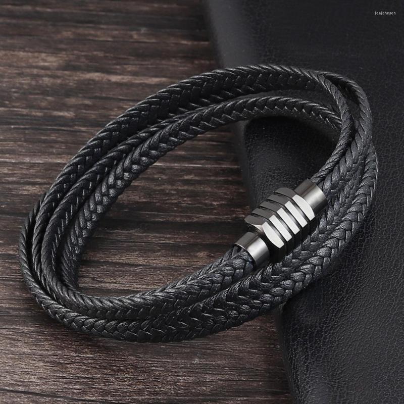 Charm Bracelets Classic Style Black Cowhide Bracelet Men's Multi-Layer Stainless Steel Genuine Leather Woven Daily Wearing Birthday
Charm Bracelets Classic Style Black Cowhide Bracelet Men's Multi-Layer Stainless Steel Genuine Leather Woven Daily Wearing Birthday