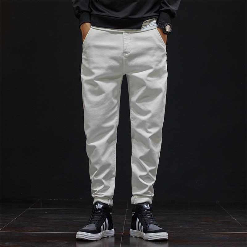 Men's Jeans Japanese Style White Regular Denim Stretch Harem Pants Straight Loose Type Four Seasons Trousers 806Men's
Men's Jeans Japanese Style White Regular Denim Stretch Harem Pants Straight Loose Type Four Seasons Trousers 806Men's