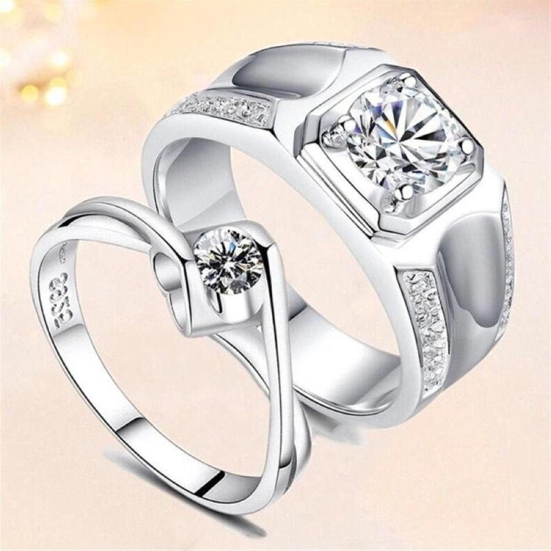 Wedding Rings Classic Six Claw Copper Plated Silver Resizeable Personalize Crystal Couple Ring Men Women Finger Jewelry Wholesale Drop
Wedding Rings Classic Six Claw Copper Plated Silver Resizeable Personalize Crystal Couple Ring Men Women Finger Jewelry Wholesale Drop