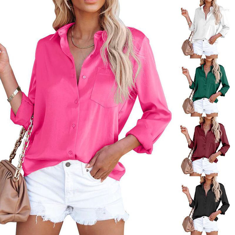 Women' Blouses 2023 Spring Summer Fashion Style Solid Satin Lapel Single Breasted Long-Sleeved Shirt Top Women Trend H228, Champagne
Women' Blouses 2023 Spring Summer Fashion Style Solid Satin Lapel Single Breasted Long-Sleeved Shirt Top Women Trend H228, Champagne