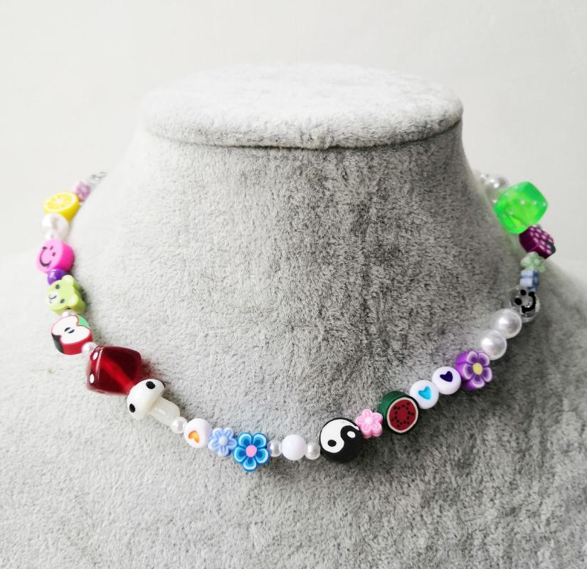 Choker Arrival Cute Colorful Resin Fruit Gossip Mushroom For Women Gift Fashion Jewelry Retro Flower Dice Chains
Choker Arrival Cute Colorful Resin Fruit Gossip Mushroom For Women Gift Fashion Jewelry Retro Flower Dice Chains