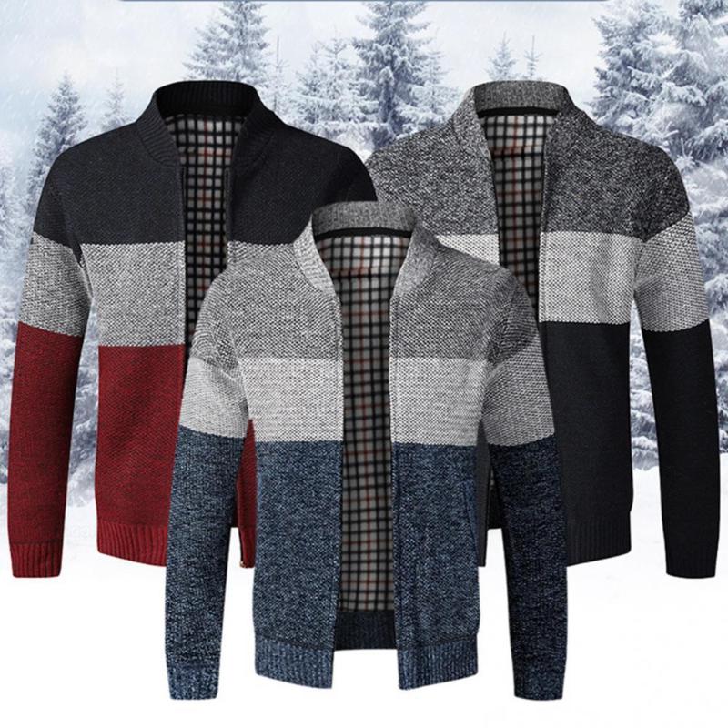 Men's Jackets Winter Long Sleeve Warm Coat Men Stand Collar Color Block Cardigan Autumn Plush, Wine red
Men's Jackets Winter Long Sleeve Warm Coat Men Stand Collar Color Block Cardigan Autumn Plush, Wine red