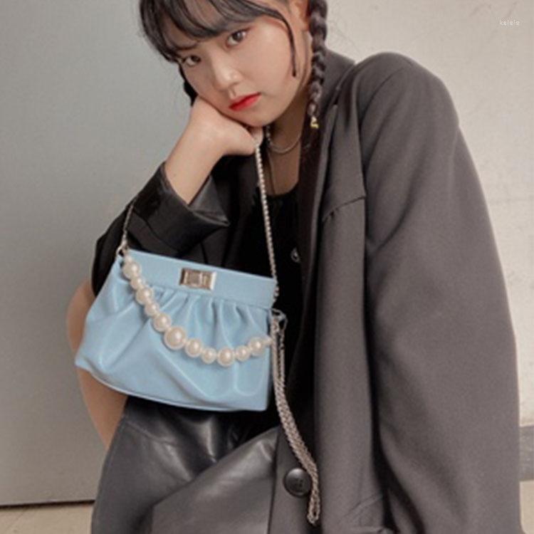 Evening Bags Crossbody Shoulder Bag Simple Solid Color Pleated Pearl Chain Beaded MINI Underarm, Black
Evening Bags Crossbody Shoulder Bag Simple Solid Color Pleated Pearl Chain Beaded MINI Underarm, Black