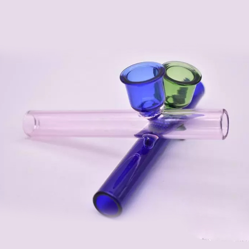 Labs Steamrollers Oil Burner Pipes Colorful Spoon Glass Pipe Balancer Hand Smoking Pipes Tobacco Dry Herb Spoon Pipe with Big Size Oil Bowl