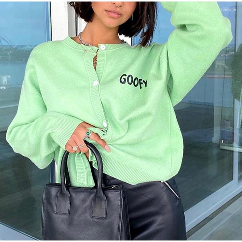 Women' Knits Autumn Knitting Sweater Women Letter Embroidery Button Loose Long Sleeve Cardigan Green Elegant Casual Young Lazy Style Tops
Women' Knits Autumn Knitting Sweater Women Letter Embroidery Button Loose Long Sleeve Cardigan Green Elegant Casual Young Lazy Style Tops