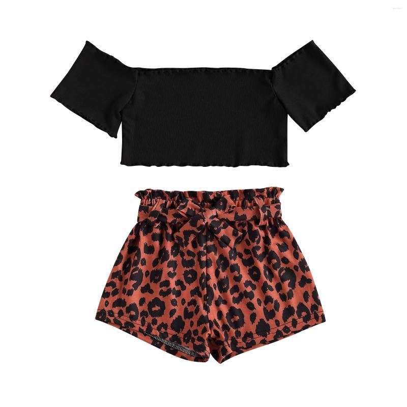 Clothing Sets 2023 1-6Y Children Girl Off Shoulder Short Sleeve Crop Tops Bow Leopard Print Shorts Summer 2pcs Outfits Set, Picture shown
Clothing Sets 2023 1-6Y Children Girl Off Shoulder Short Sleeve Crop Tops Bow Leopard Print Shorts Summer 2pcs Outfits Set, Picture shown