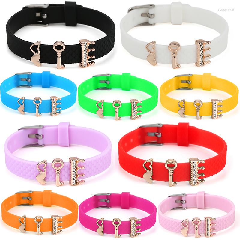 Strand 10mm Silicone Rubber Elasticity Wristband Charm Bracelet With Key Heart To Beads Mesh Bracelets Bangles For Women Jewelry
Strand 10mm Silicone Rubber Elasticity Wristband Charm Bracelet With Key Heart To Beads Mesh Bracelets Bangles For Women Jewelry