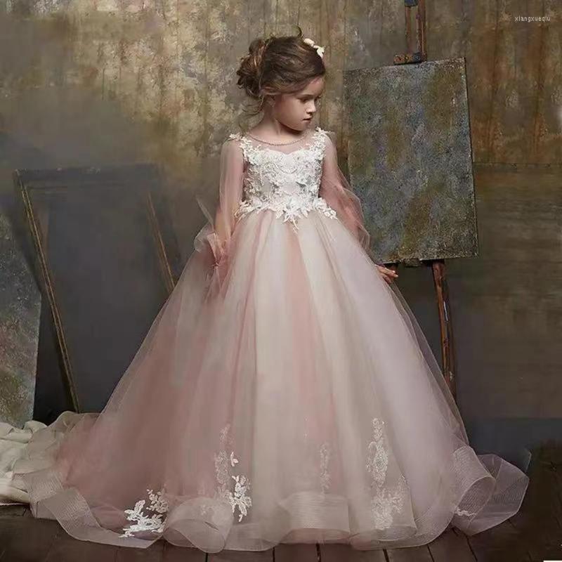 Girl Dresses Luxury Princess Flower Dress For Wedding Applique Lace Girls First Communion Gown Pageant Pography, White
Girl Dresses Luxury Princess Flower Dress For Wedding Applique Lace Girls First Communion Gown Pageant Pography, White