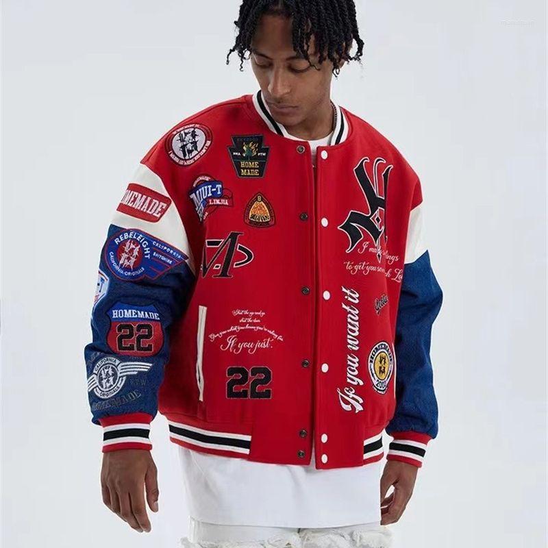 Men' Jackets Men Hi Street Oversized Hip Hop Baseball Jacket With Furry Embroidery Streetwer Vibe Style Y2K Varsity Letterman Coat, Blue
Men' Jackets Men Hi Street Oversized Hip Hop Baseball Jacket With Furry Embroidery Streetwer Vibe Style Y2K Varsity Letterman Coat, Blue