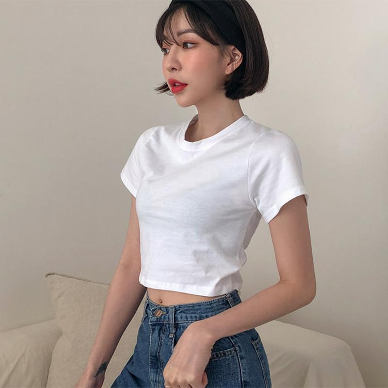 Women's T Shirts Summer Shirt Women Knitted Casual Short Sleeves Top O-Neck Tshirt Slim Blue Kintwear Female, Black
Women's T Shirts Summer Shirt Women Knitted Casual Short Sleeves Top O-Neck Tshirt Slim Blue Kintwear Female, Black