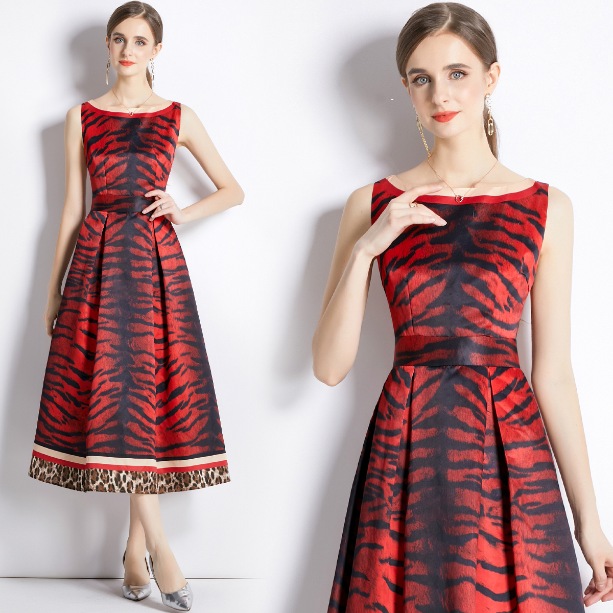 Zebra Stripes Summer Hit Color Vest Dress Women Designer Sexy Slim Loose Big Swing Cocktail Prom Dresses 2023 Ladies Holiday Club Party Frocks Sleeveless Midi Robe, 15
Zebra Stripes Summer Hit Color Vest Dress Women Designer Sexy Slim Loose Big Swing Cocktail Prom Dresses 2023 Ladies Holiday Club Party Frocks Sleeveless Midi Robe, 15