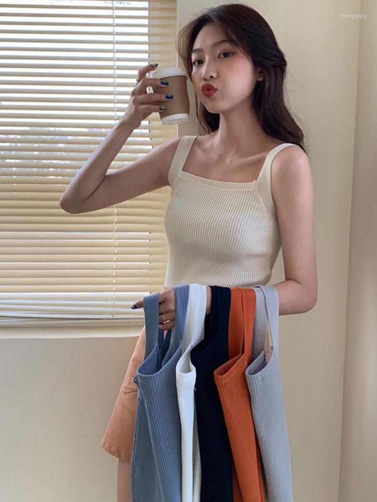 Women's Tanks Sexy Knitted Tops Summer Square Collar Tank Top Women Camisole Sleeveless Slim Vest White Crop Female Casual Camis, Black
Women's Tanks Sexy Knitted Tops Summer Square Collar Tank Top Women Camisole Sleeveless Slim Vest White Crop Female Casual Camis, Black