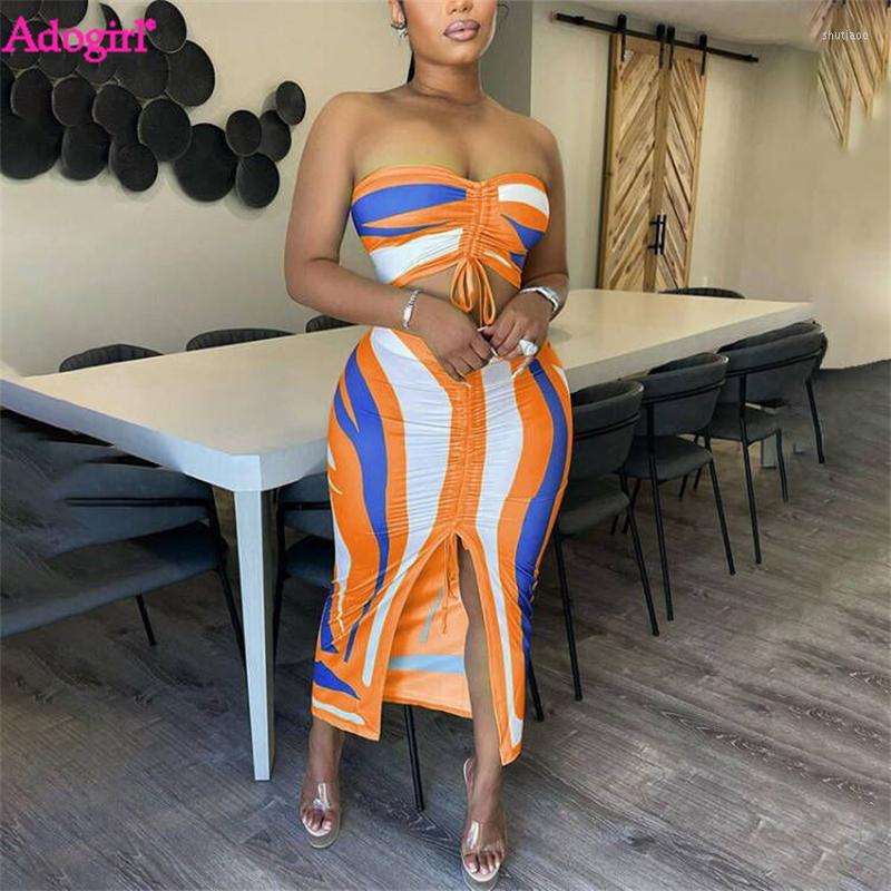 Work Dresses Adogirl Color Patchwork Drawstring Two Piece Set Dress Women Sexy Strapless Crop Top Front Split Bodycon Midi Skirt Summer Suit, Orange
Work Dresses Adogirl Color Patchwork Drawstring Two Piece Set Dress Women Sexy Strapless Crop Top Front Split Bodycon Midi Skirt Summer Suit, Orange