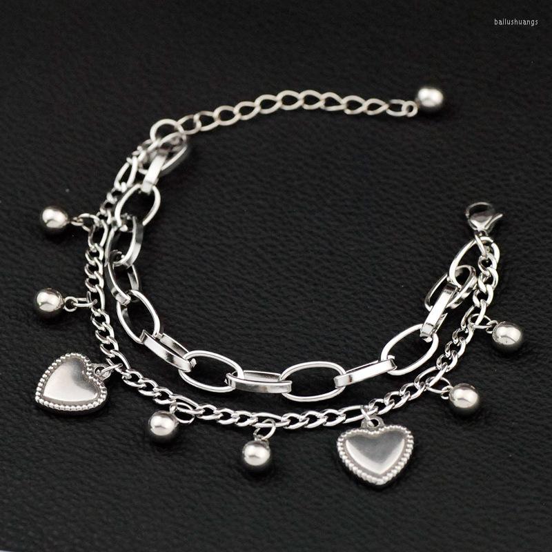 Charm Bracelets Fashion Women Trend Peach Heart Double Layer Chain Stainless Steel Round Bead Bracelet Christmas Gift Jewelry
Charm Bracelets Fashion Women Trend Peach Heart Double Layer Chain Stainless Steel Round Bead Bracelet Christmas Gift Jewelry