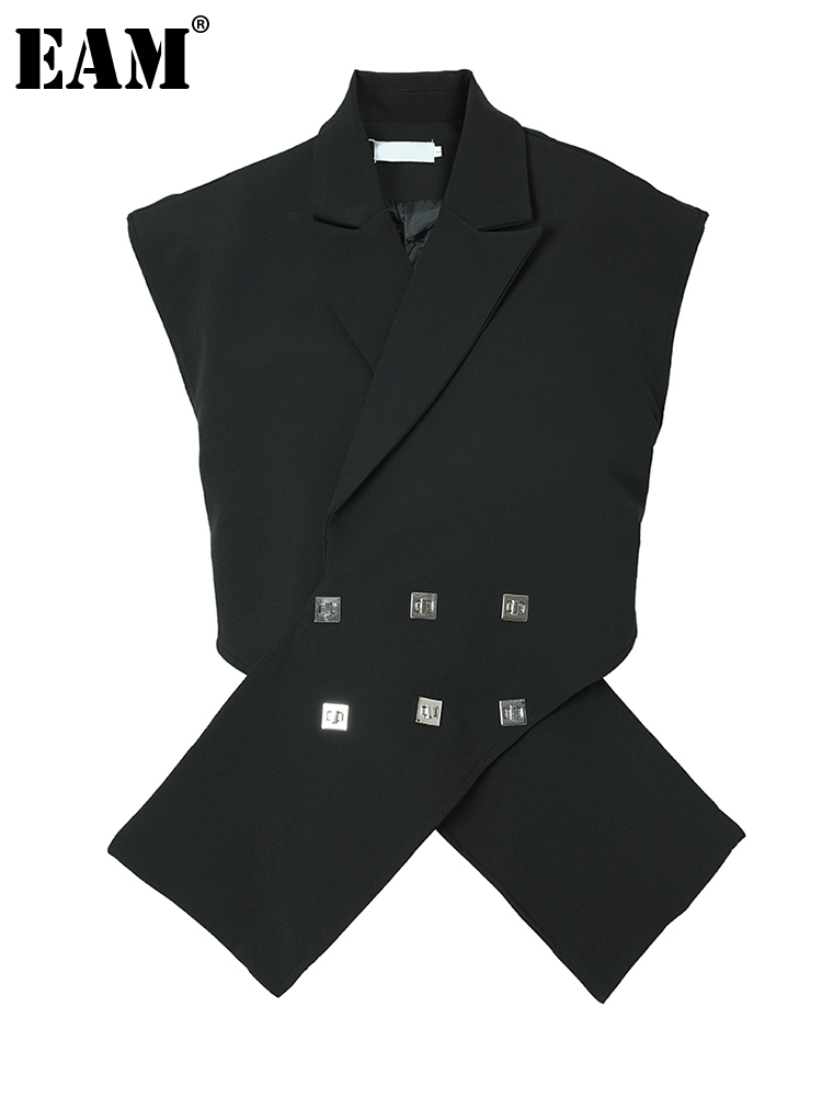 Women s Vests EAM Women Loose Fit Black Metal Cross Big Size Irregular Vest V collar Sleeveless Fashion Spring Autumn 1DF3118 230225
Women s Vests EAM Women Loose Fit Black Metal Cross Big Size Irregular Vest V collar Sleeveless Fashion Spring Autumn 1DF3118 230225