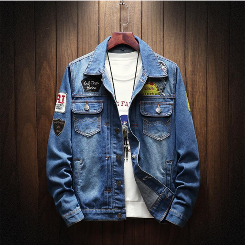 Men's Jackets Denim Jacket Youth Cowboy Cotton Slim Fit Single Breasted Casual Autumn Male Coat Plus Size 5XL, Pic show
Men's Jackets Denim Jacket Youth Cowboy Cotton Slim Fit Single Breasted Casual Autumn Male Coat Plus Size 5XL, Pic show